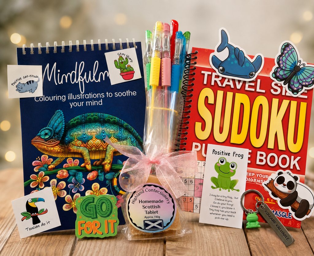 Relaxation Colouring & Puzzle Mystery Gift for Adults