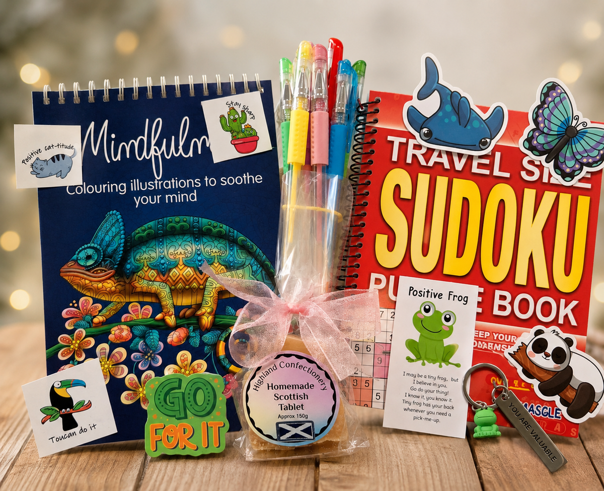 Relaxation Colouring & Puzzle Mystery Gift for Adults